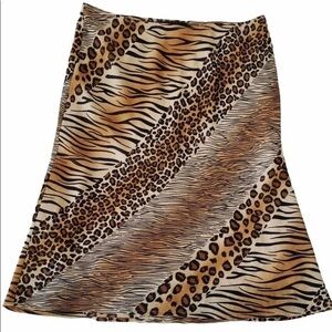 Women’s EXPRESS Leopard Animal Print Midi Skirt